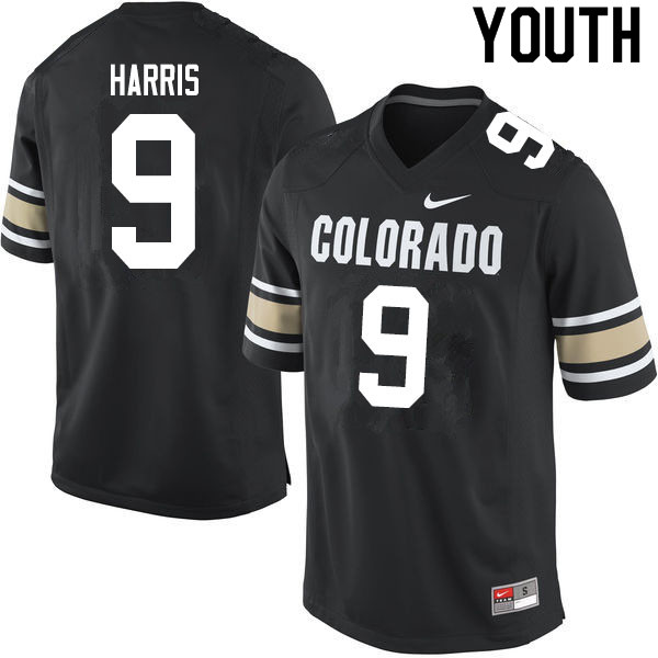 Youth #9 Jalen Harris Colorado Buffaloes College Football Jerseys Sale-Home Black